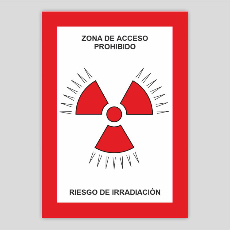 Zona d'accés prohibit - Riesgo d'irradiació.