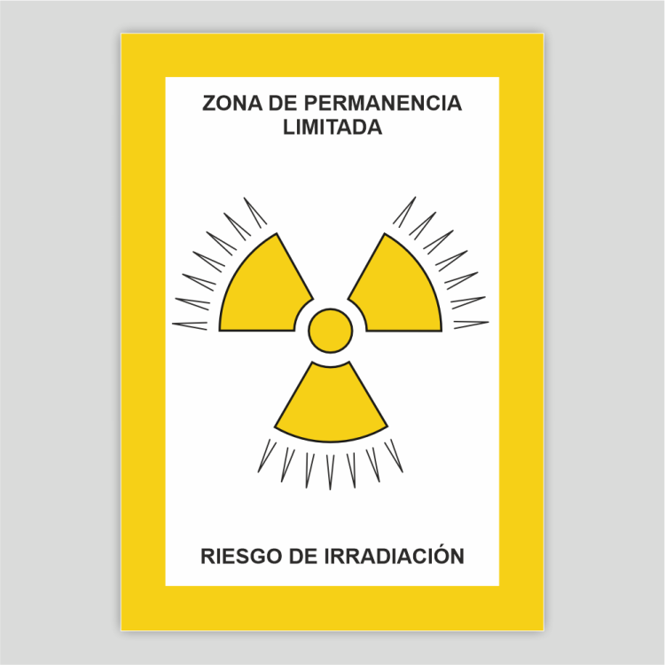 Zona de permanència limitada - Risc d'irradiació