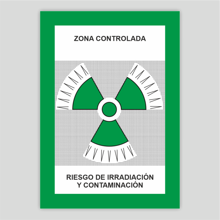 Zona controlada – Risc d'irradiació i contaminació.