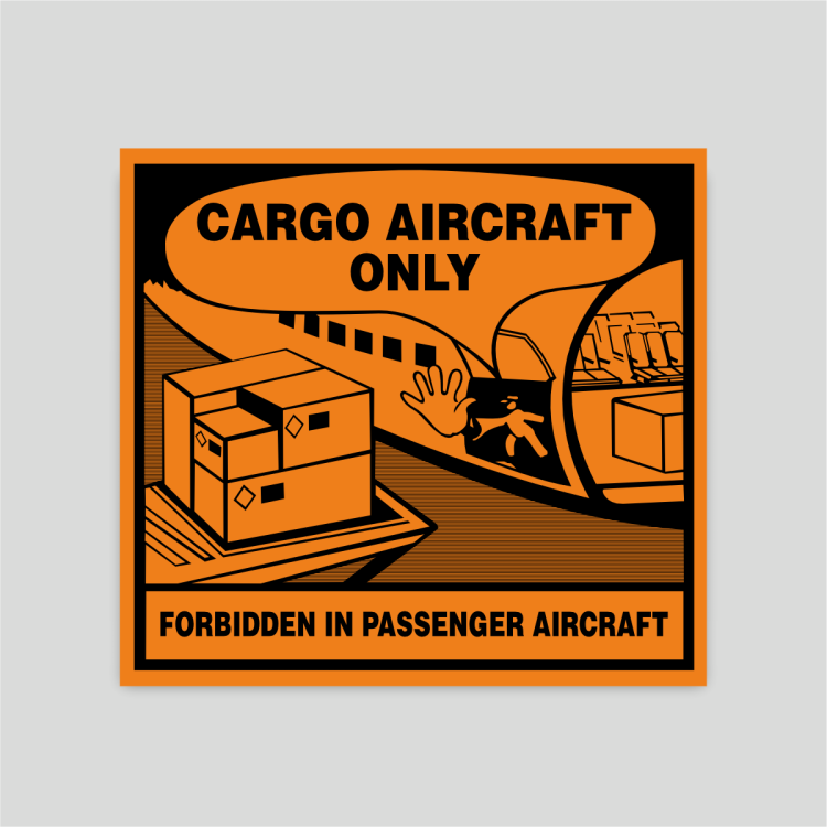 Cargo aircraft only sticker - IATA CAO LABEL