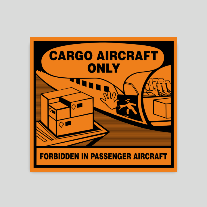 ADR Cargo aircraft only sticker - IATA CAO LABEL