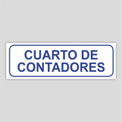 Cuarto de contadores - Cartel informativo para edicicios