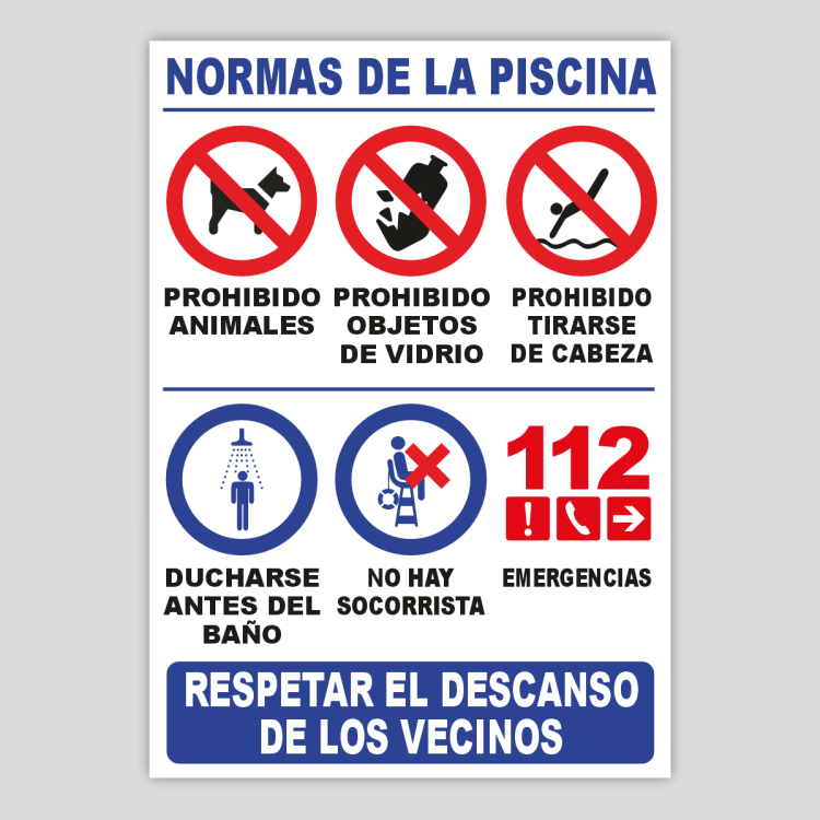 Cartel de piscinas