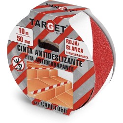 Cinta antilliscant vermella/blanca 10m x 50mm Target