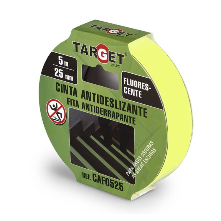 Cinta antilliscant fluorescent 5m x 25mm Target