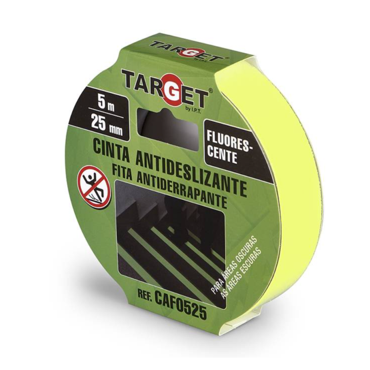 Fluorescent anti-slip tape 5m x 25mm Target