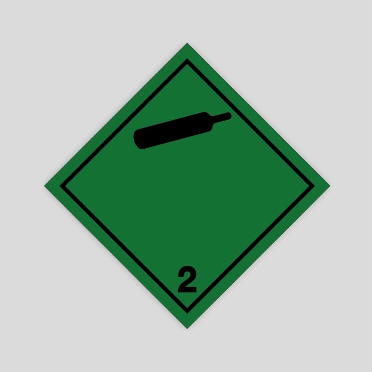 Adhesiu Perill de classe 2.2 Gasos no inflamables, no tòxics Adhesiu Perill de classe 2.2 Gasos no inflamables, no tòxics