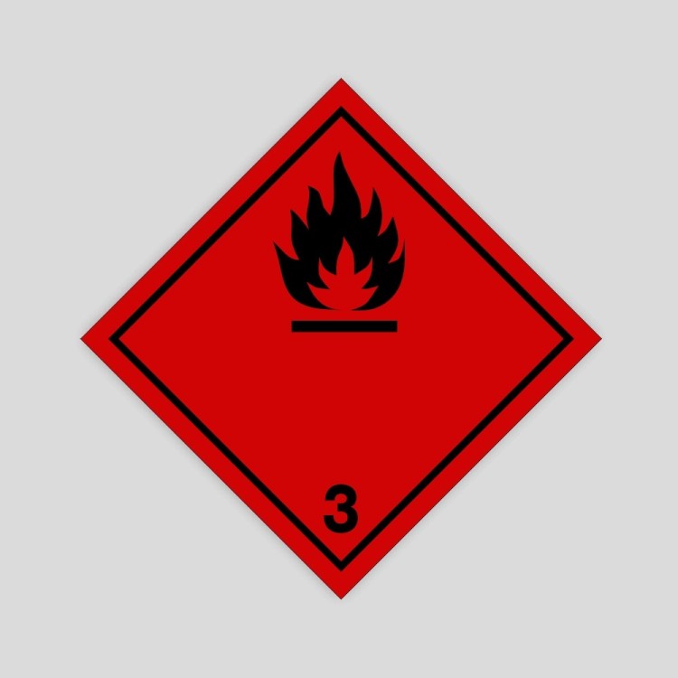 Adhesivo Peligro de clase 3 Líquidos inflamables Adhesivo Peligro de clase 3 Líquidos inflamables