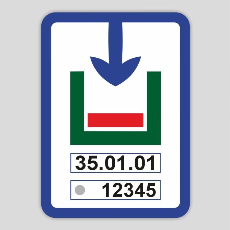 Placa distintivo pequeño productor de residuos tóxicos y peligrosos