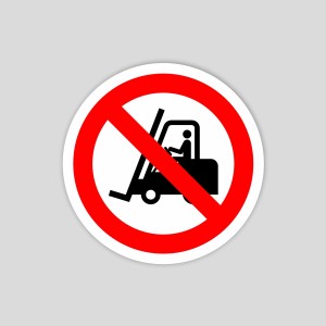 Senyal adhesiva de prohibit el pas a carretons (pictograma)