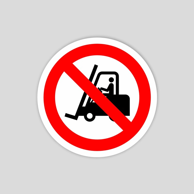 Prohibido el paso a carretillas (pictograma)