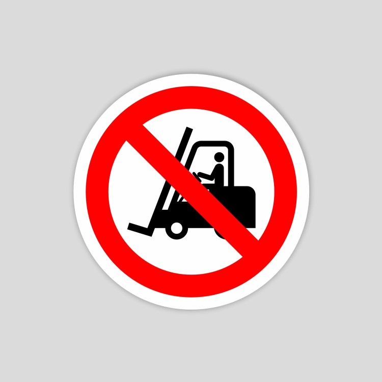 Senyal adhesiva de prohibit el pas a carretons (pictograma)