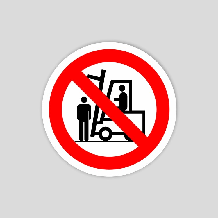 Prohibido situarse debajo de la carga (pictograma)