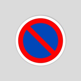 Senyal adhesiva de prohibit aparcar (pictograma)