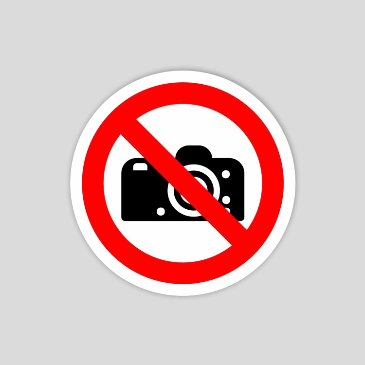 Prohibido hacer fotos (pictograma)