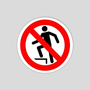 Sticker - No stepping on (pictogram)