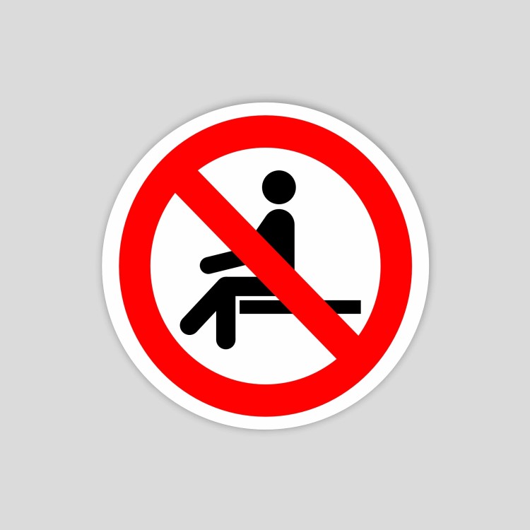 Prohibido sentarse (pictorgrama)