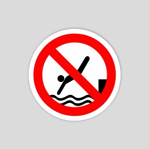 PRTR19 - No diving sticker (pictogram)