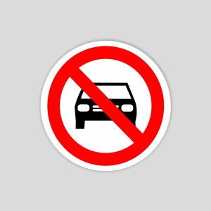 No vehicles sticker (Prohibition)