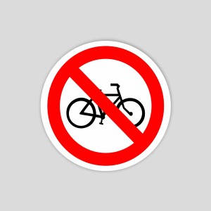 No bicylces pictogram sticker