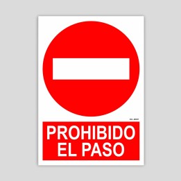 Cartell de prohibit el pas