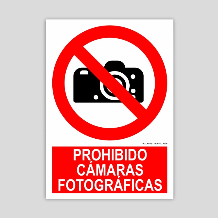 Cartell de prohibit càmeres fotogràfiques