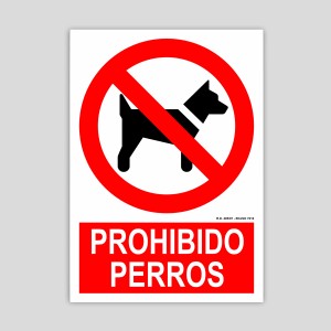 Cartell de prohibit gossos