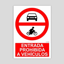 No Entry to Vehicles Sign