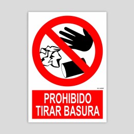 Cartell de prohibit llançar brossa