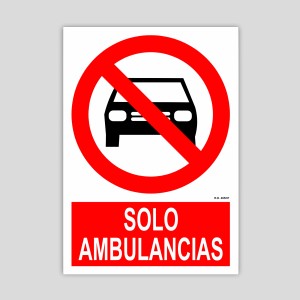 Cartell de solo ambulàncies