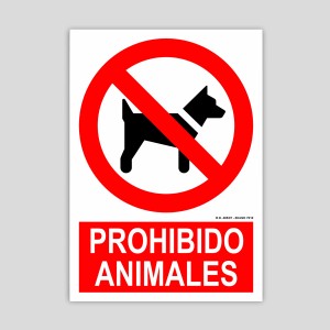 Cartell de prohibit animals