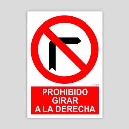 No right turn sign