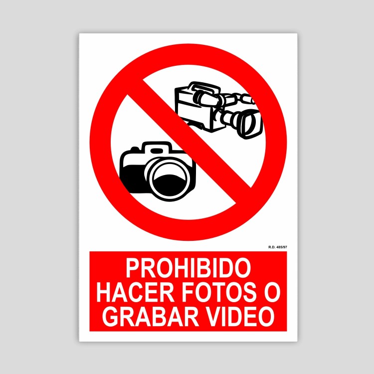 Prohibido hacer fotos o grabar video