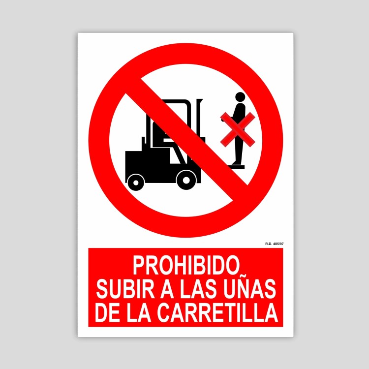 Cartell de prohibit pujar a les pales del carretó