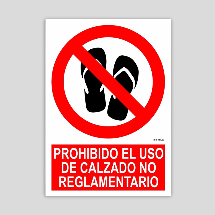Prohibido el uso de calzado no reglamentario