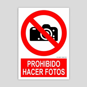 Cartel de prohibido hacer fotos