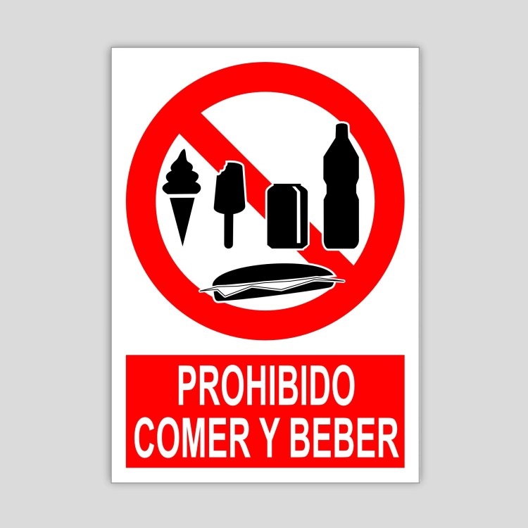 No eating and drinking sign