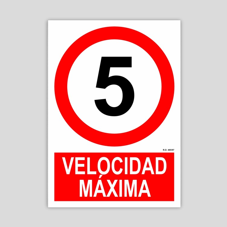 Velocidad máxima 5km/h