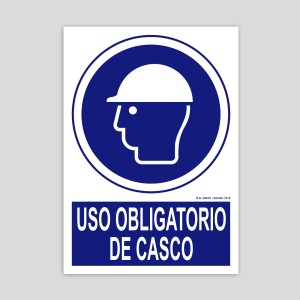 Cartell d'ús obligatori de casc