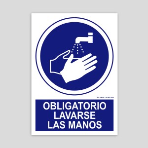 Hand washing obligation sign