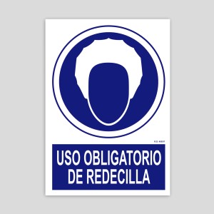 Cartel de uso obligatorio de redecilla