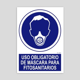 Poster for mandatory use of masks for phytosanitary workers