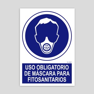 Cartell d'ús obligatori de màscara per fitosanitaris