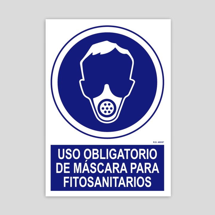 Poster for mandatory use of masks for phytosanitary workers