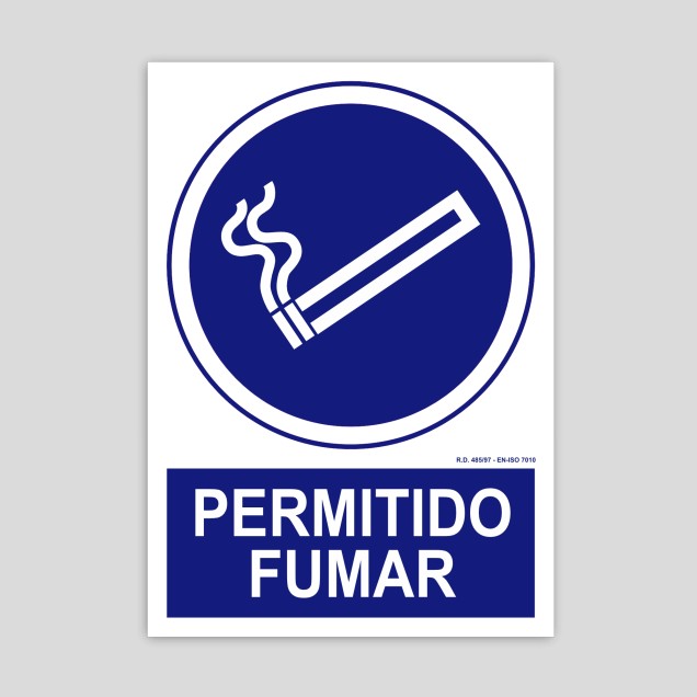 Cartel de Permitido fumar