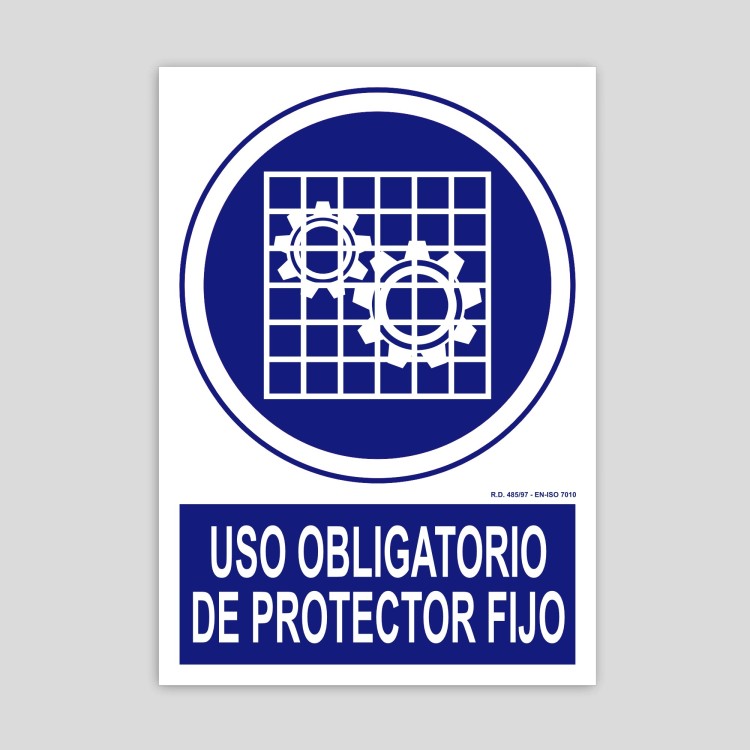 Cartell d'ús obligatori de protector fix