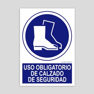 Poster for the mandatory use of safety footwear