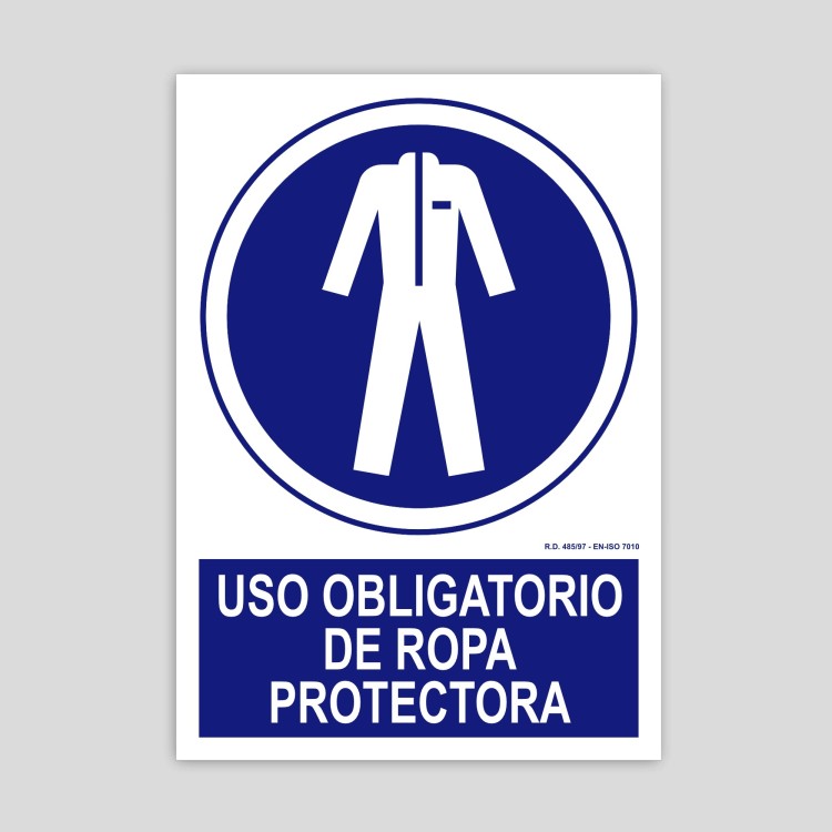 Cartell d'ús obligatori de roba protectora