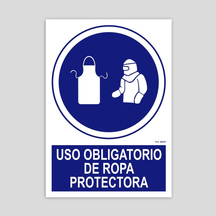 Cartell d'ús obligatori de roba protectora