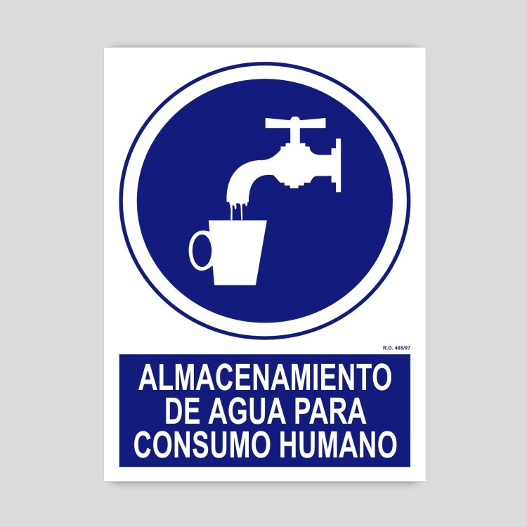 Information poster on Storage of water for human consumption